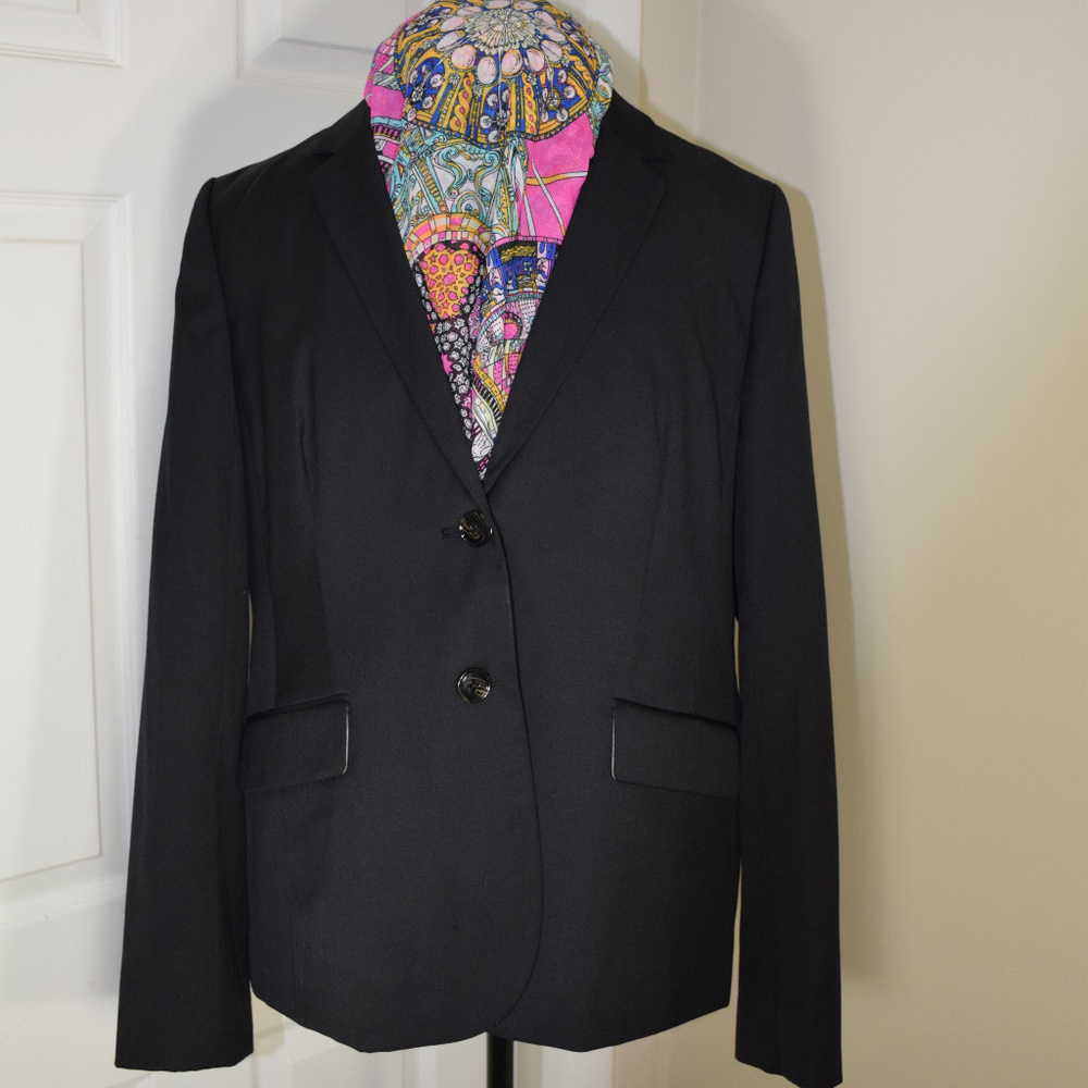 LIKE NEW J. Crew Wool Suit in Black